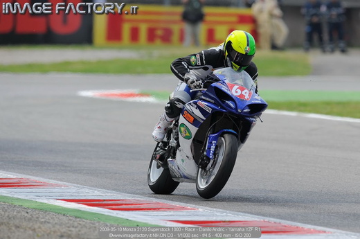 2009-05-10 Monza 2120 Superstock 1000 - Race - Danilo Andric - Yamaha YZF R1